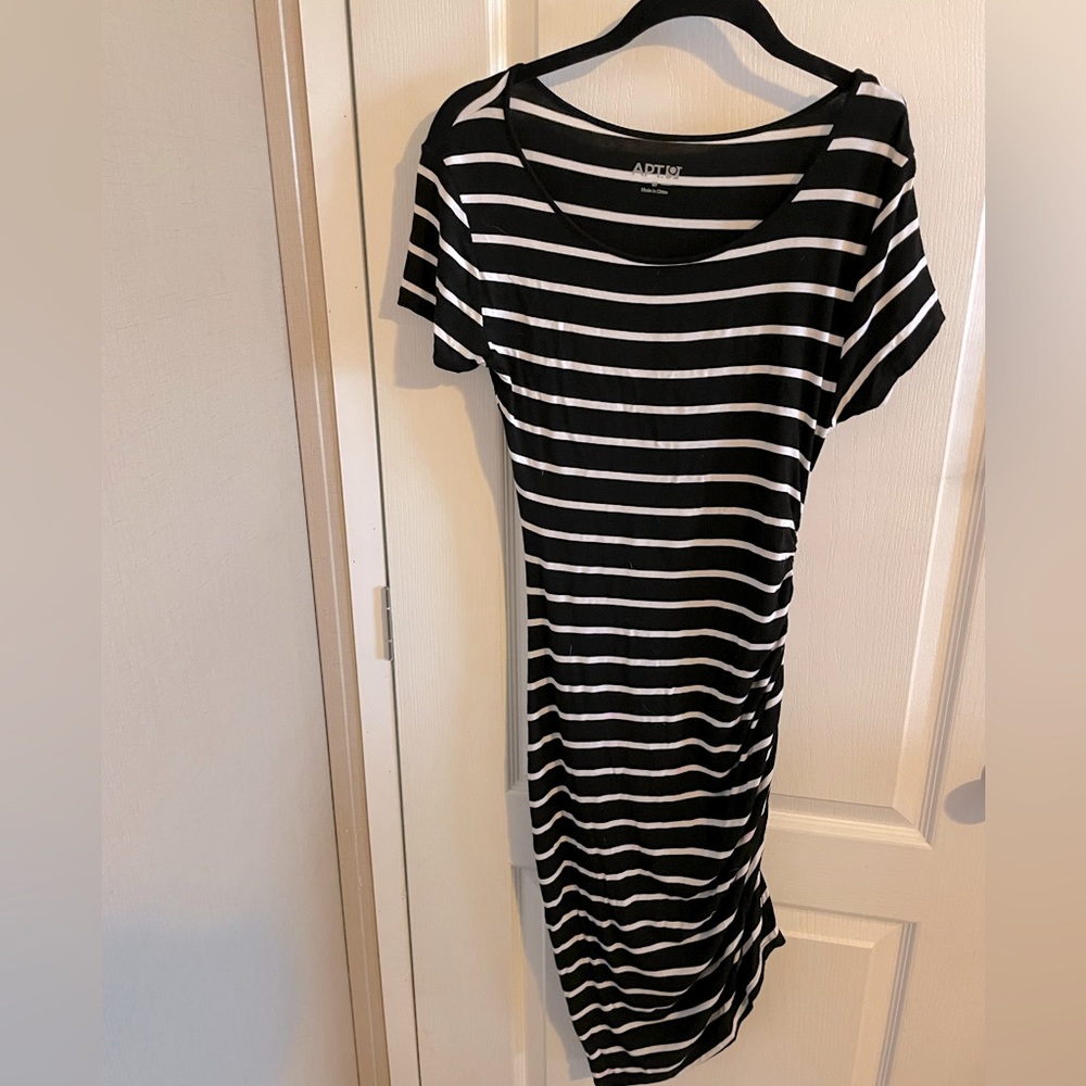Apt 9 Midi Dress black and white